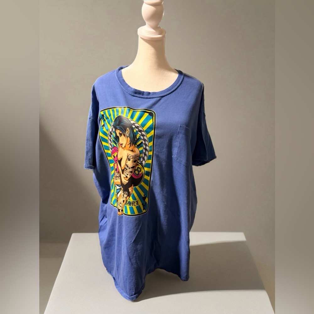 Handmade Hanes Blue‎ T-Shirt